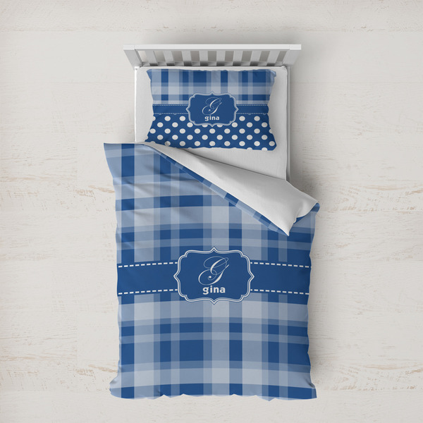 Custom Plaid Duvet Cover Set - Twin XL (Personalized)