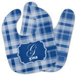 Plaid Baby Bib w/ Name and Initial