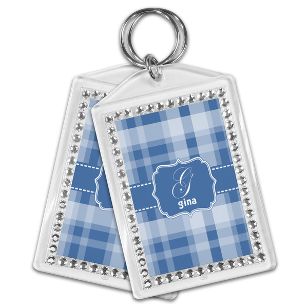 Plaid Bling Keychain - MAIN