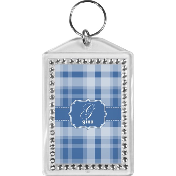 Custom Plaid Bling Keychain (Personalized)