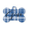 Plaid Bone Shaped Dog ID Tag - Small (Personalized)
