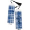 Plaid Bookmark with tassel - Front and Back