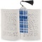 Plaid Bookmark with tassel - In book
