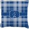 Plaid Faux-Linen Throw Pillow 20" (Personalized)