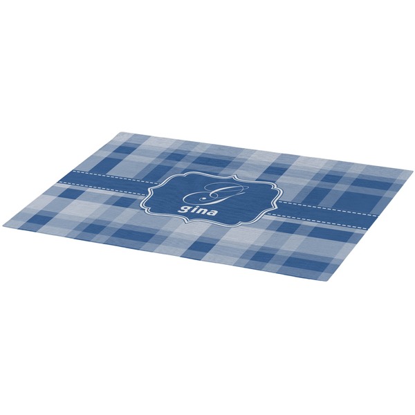 Plaid Burlap Placemat (Angle View)