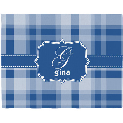 Plaid Woven Fabric Placemat - Twill w/ Name and Initial