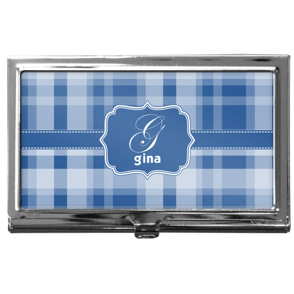 Custom Plaid Business Card Case