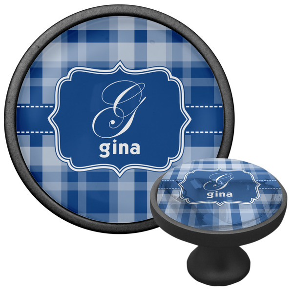 Plaid Cabinet Knob - Black - Multi Angle