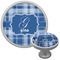 Plaid Cabinet Knob (Silver) (Personalized)