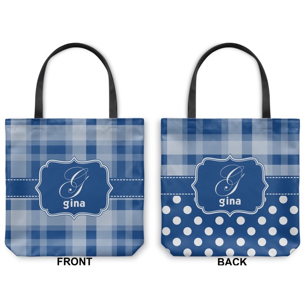 Plaid Canvas Tote - Front and Back