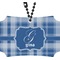 Plaid Rear View Mirror Ornament (Personalized)