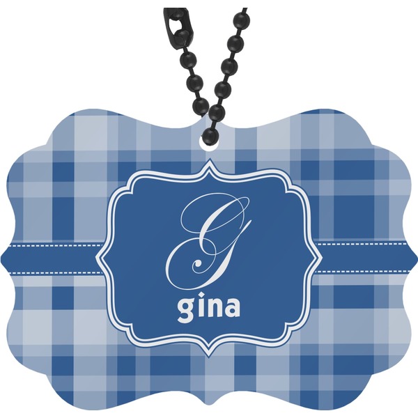 Custom Plaid Rear View Mirror Charm (Personalized)