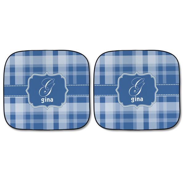 Plaid Car Sun Shades - FRONT