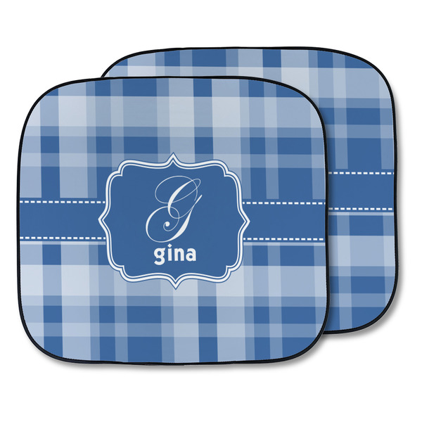 Custom Plaid Car Sun Shade - Two Piece (Personalized)