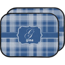 Plaid Car Floor Mats (Back Seat) (Personalized)