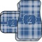 Plaid Car Floor Mats Set - 2 Front & 2 Back (Personalized)