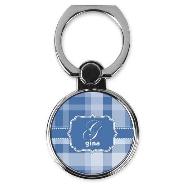 Custom Plaid Cell Phone Ring Stand & Holder (Personalized)