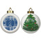 Plaid Ceramic Christmas Ornament - X-Mas Tree (APPROVAL)