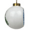 Plaid Ceramic Christmas Ornament - Xmas Tree (Side View)