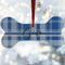 Plaid Ceramic Dog Ornament w/ Name and Initial