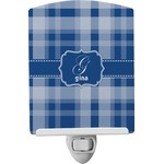 Plaid Ceramic Night Light (Personalized)