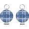 Plaid Circle Keychain (Front + Back)