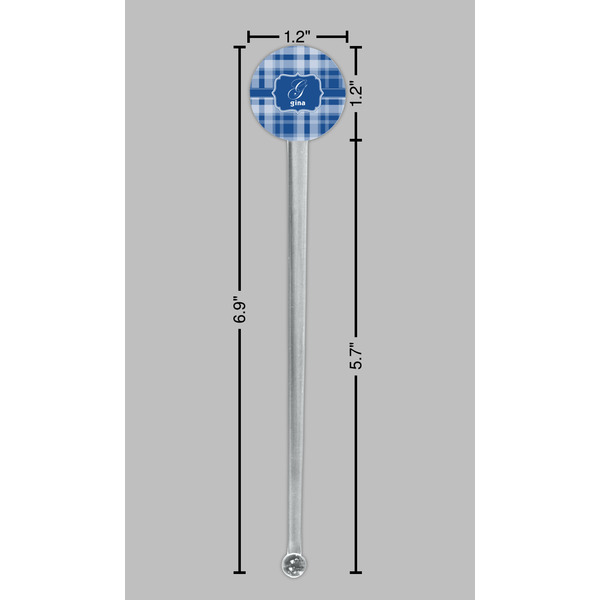 Plaid Clear Plastic 7" Stir Stick - Round - Dimensions