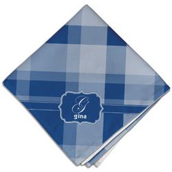 Plaid Cloth Dinner Napkin - Single w/ Name and Initial