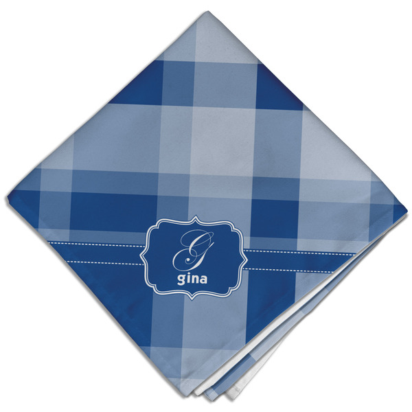 Custom Plaid Cloth Dinner Napkin - Single w/ Name and Initial