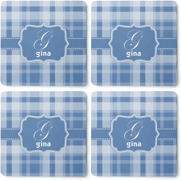 Plaid Coaster Rubber Back - Apvl