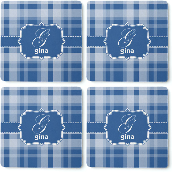 Plaid Coaster Rubber Back - Apvl