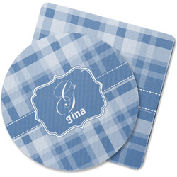 Plaid Rubber Backed Coaster (Personalized)