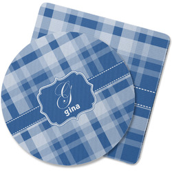 Plaid Rubber Backed Coaster (Personalized)