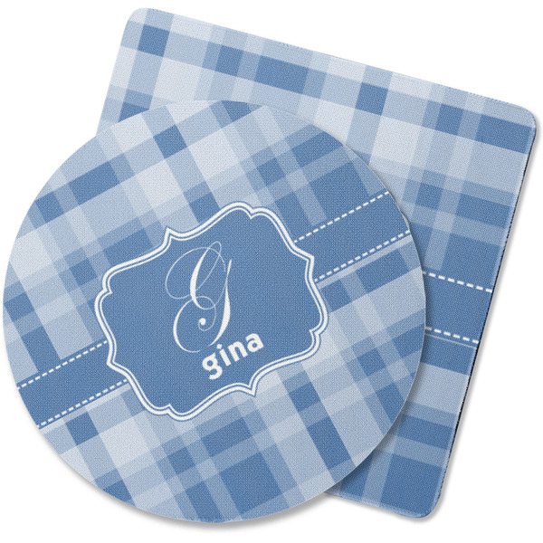 Custom Plaid Rubber Backed Coaster (Personalized)