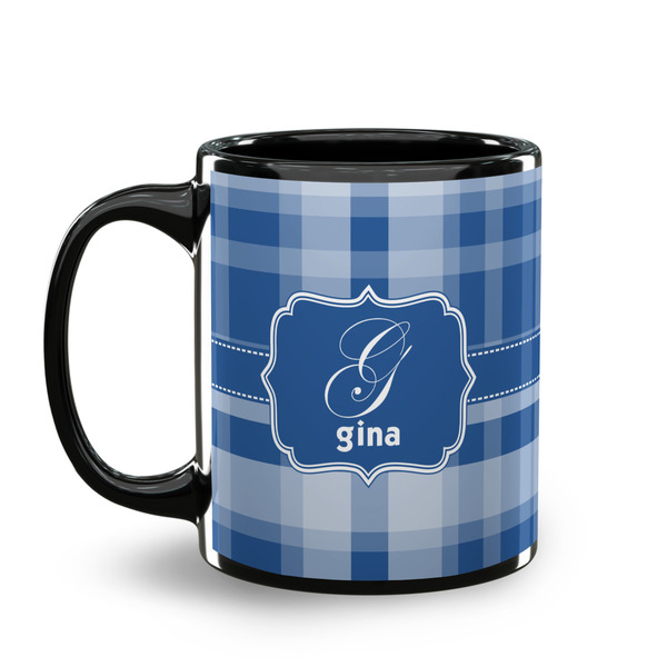 Plaid Coffee Mug - 11 oz - Black