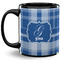 Plaid 11 Oz Coffee Mug - Black (Personalized)