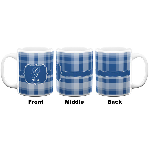 Plaid Coffee Mug - 11 oz - White APPROVAL