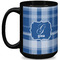 Plaid 15 Oz Coffee Mug - Black (Personalized)