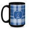 Plaid Coffee Mug - 15 oz - Black