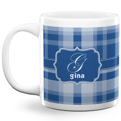 Plaid 20 Oz Coffee Mug - White (Personalized)