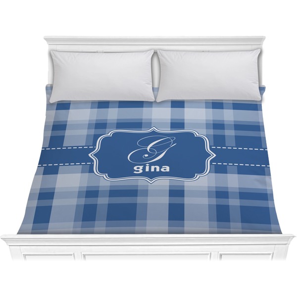 Custom Plaid Comforter - King (Personalized)