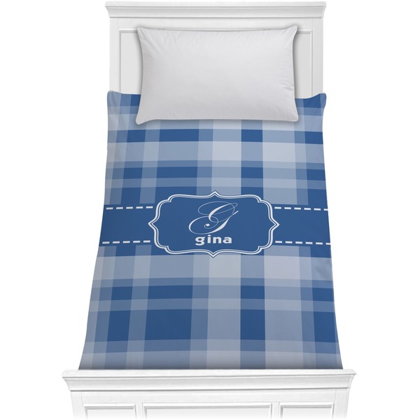 Custom Plaid Comforter - Twin (Personalized)