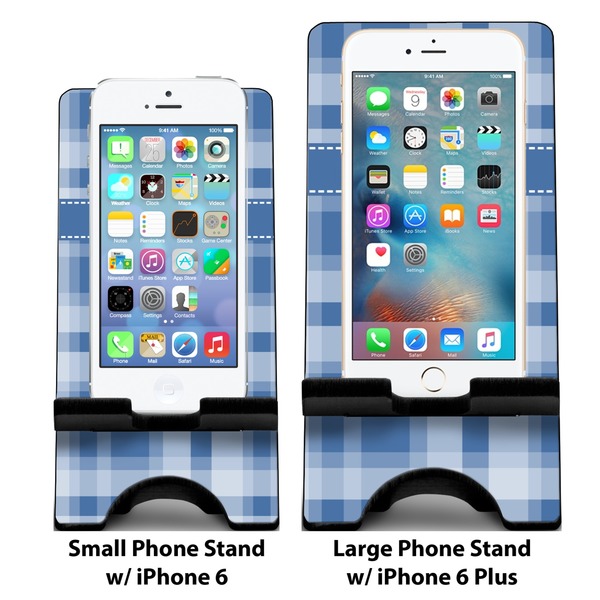 Plaid Compare Phone Stand Sizes - with iPhones