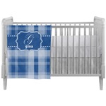 Plaid Crib Comforter / Quilt (Personalized)