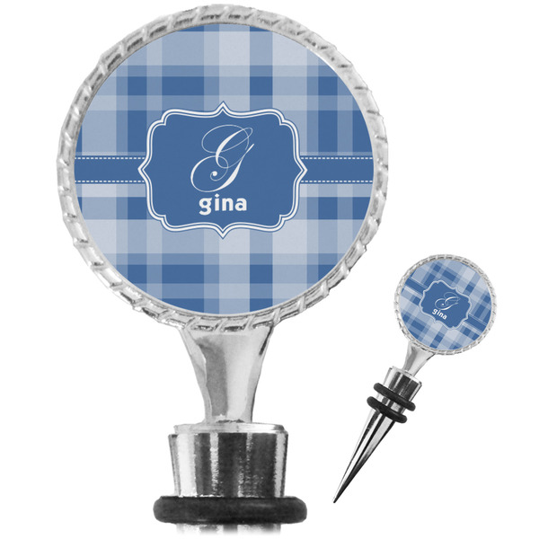 Custom Plaid Wine Bottle Stopper (Personalized)