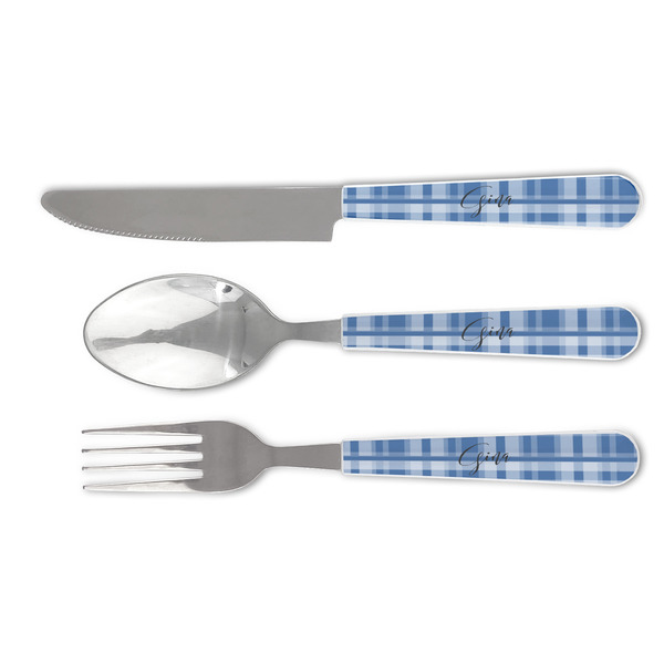 Custom Plaid Cutlery Set (Personalized)