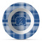 Plaid Plastic Bowl - Microwave Safe - Composite Polymer (Personalized)