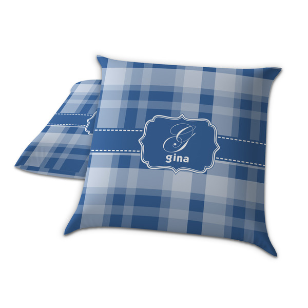 Plaid Decorative Pillow Case - TWO