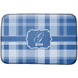 Plaid Dish Drying Mat w/ Name and Initial