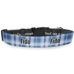 Plaid Deluxe Dog Collar - Double Extra Large (20.5" to 35") (Personalized)